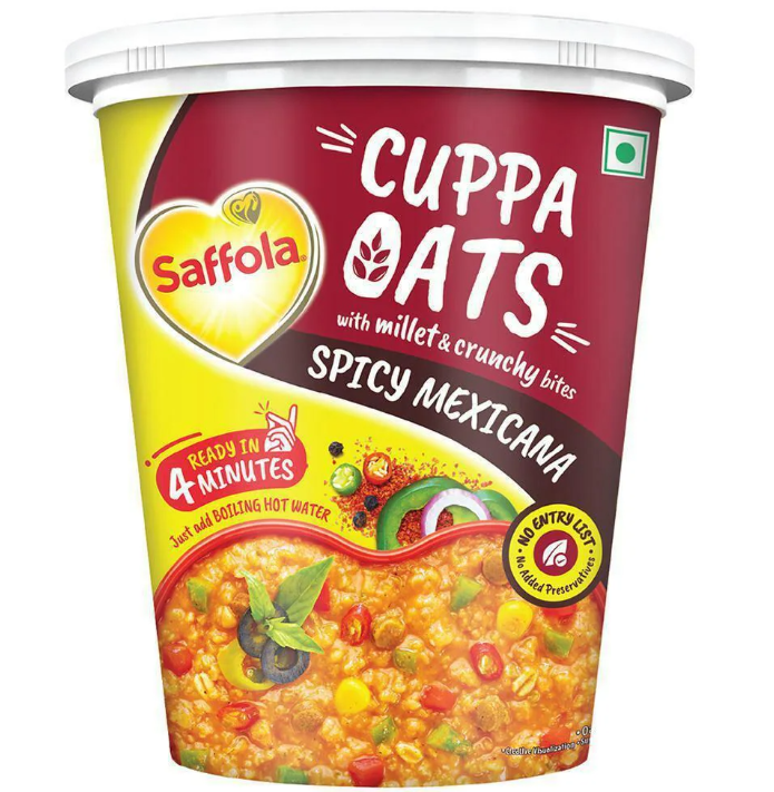 Saffola - Cuppa Oats Spicy Mexicana Millet & Crunchy Bites (44 g)