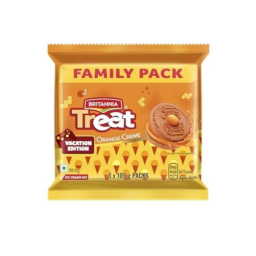 Britannia Treat Orange Creme Sandwich Biscuits 309g