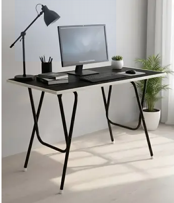 EuroQon Easy Fold Space Saver Foldable Engineered Wood Study Table 