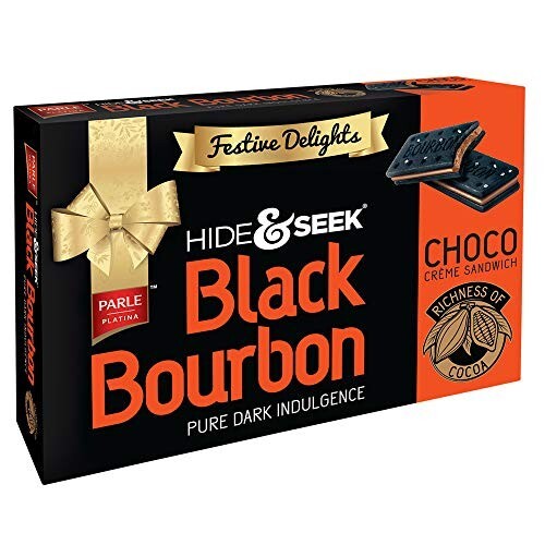 Parle Platina Hide & Seek Black Bourbon Choco, 300 /270 g ( Weight May Varies)