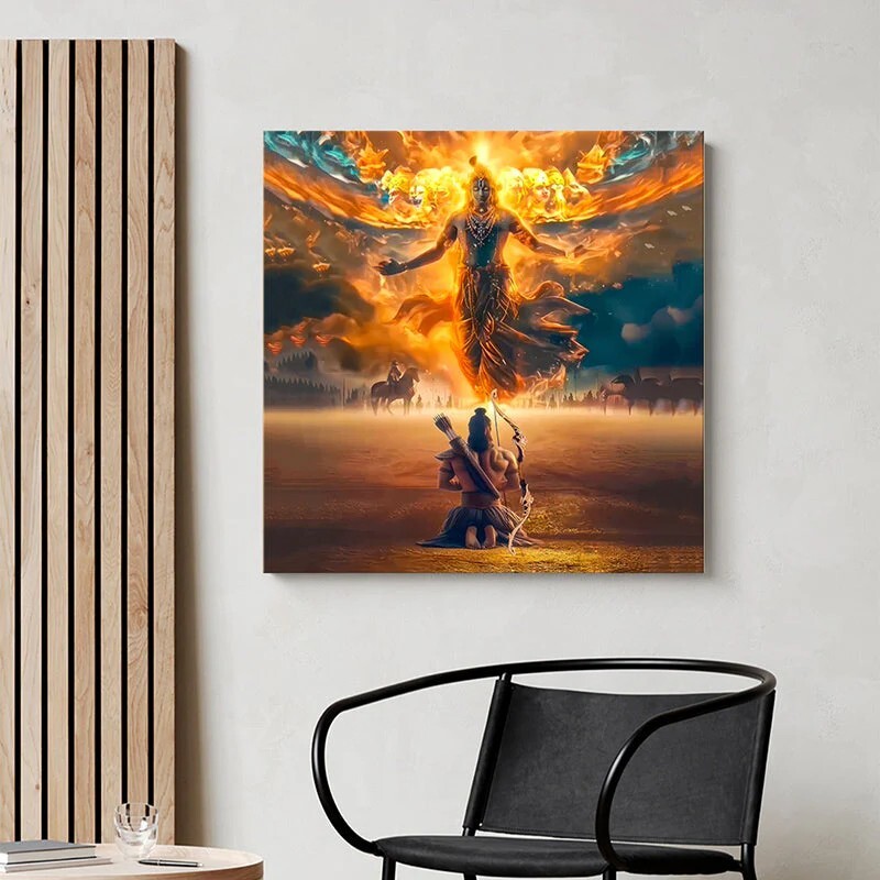 Divine Lord Krishna Wall Painting