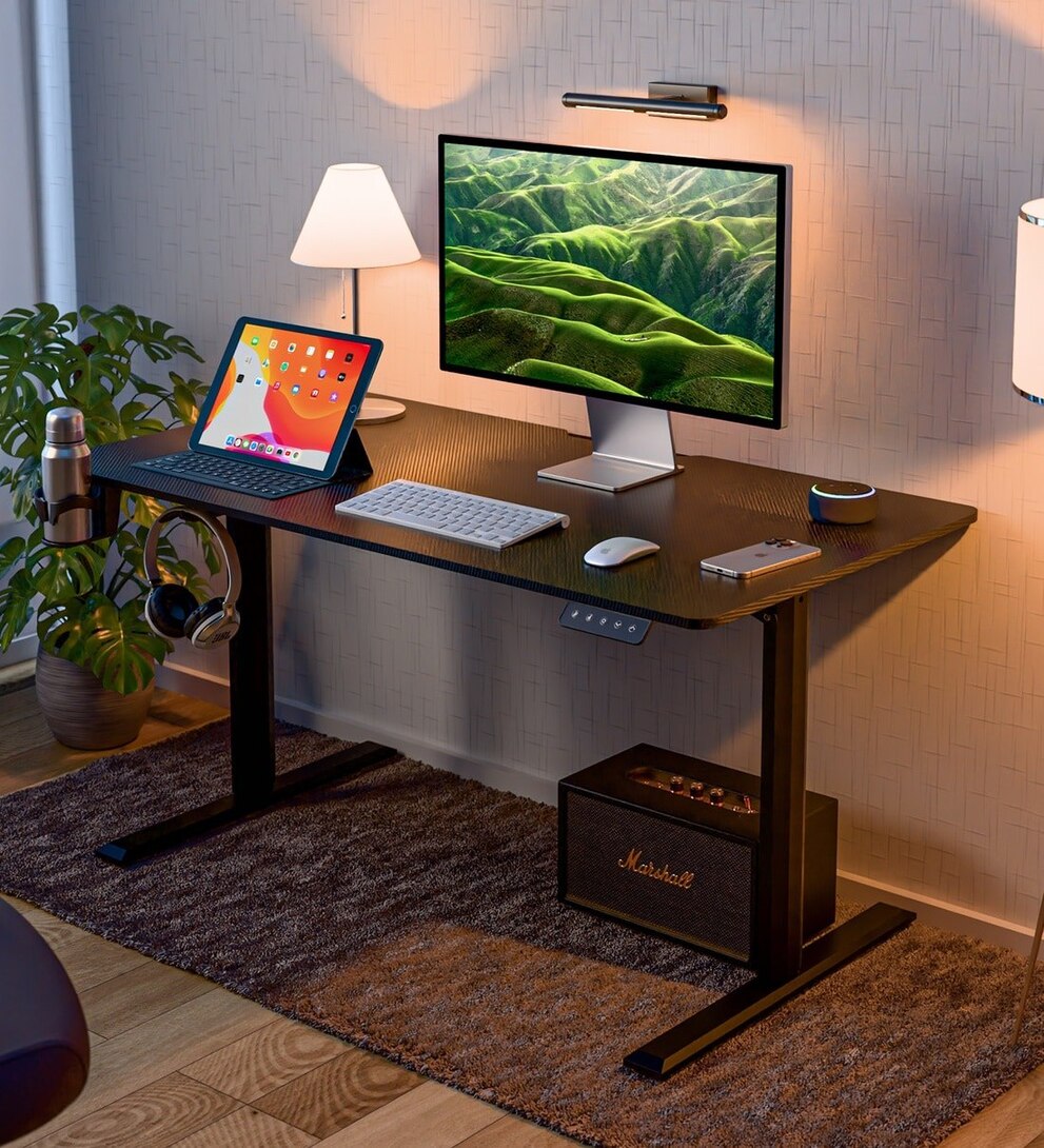 GT Imperium NEL Electric Height Adjustable Table in Black Colour