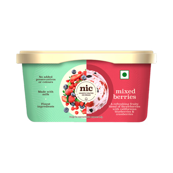 NIC Ice Cream Mixed Berries Ice Cream Tub