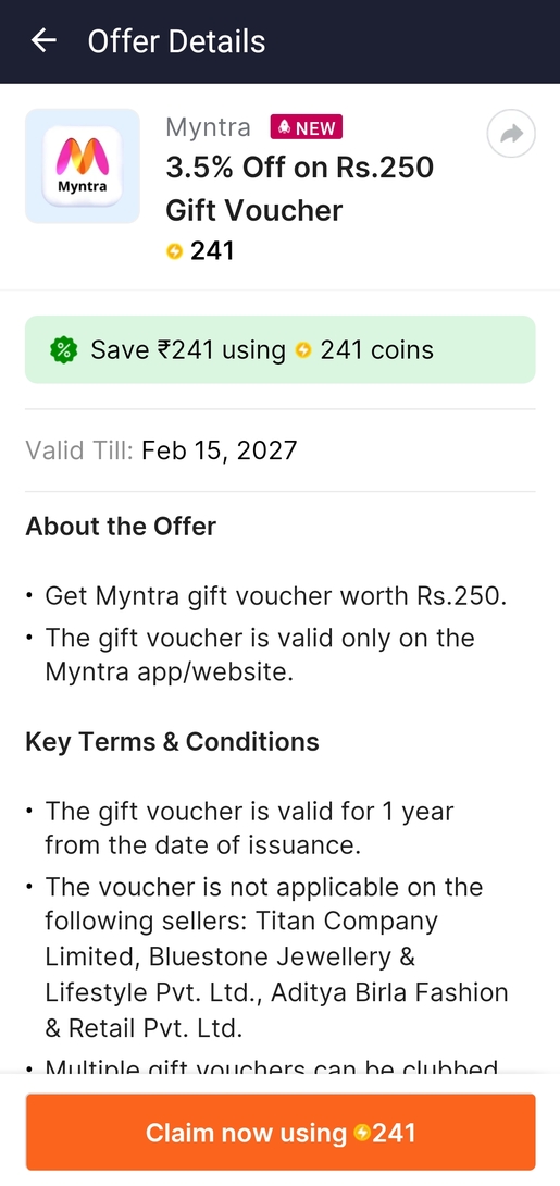 myntra cupon Codes