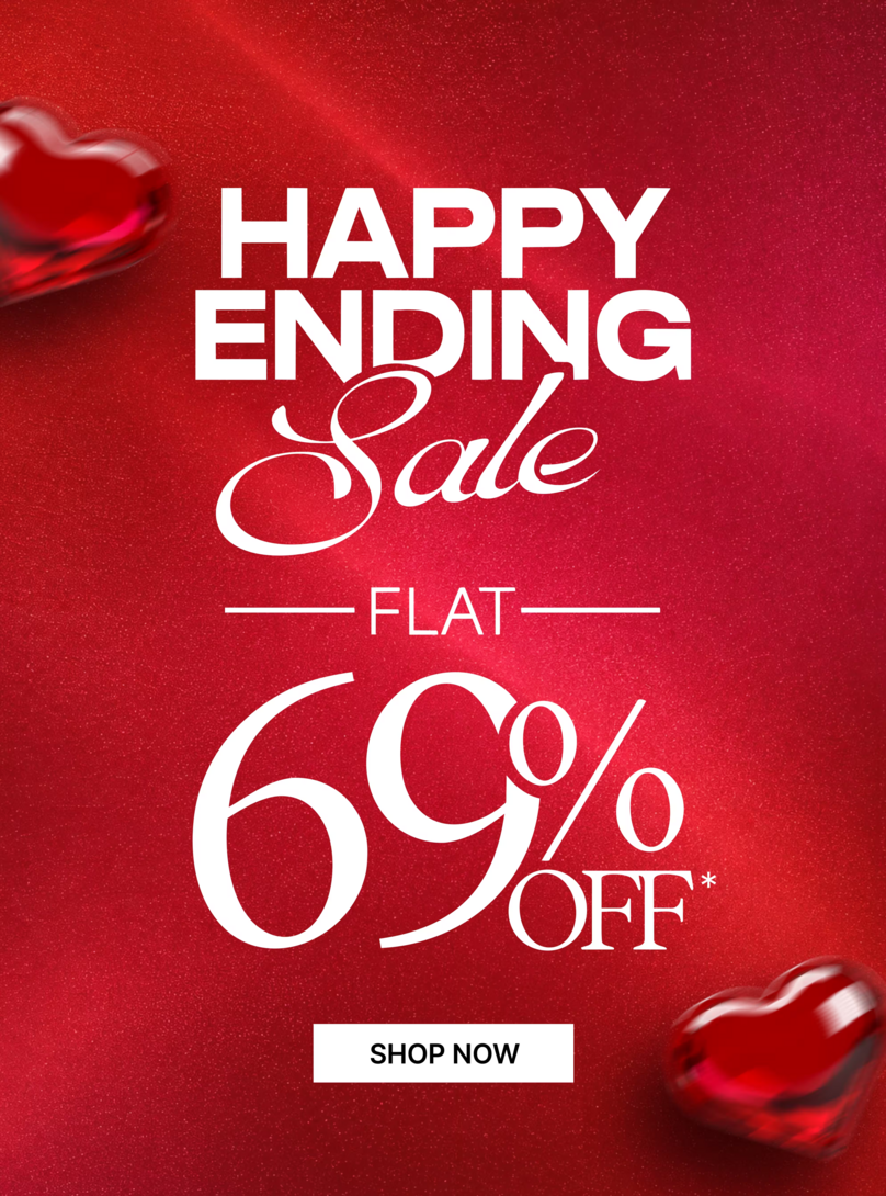 Valentines Happy Ending Sale Flat 69% Off + Free shipping + 5% extra on preorder