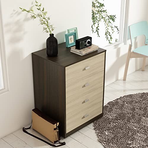 Home Centre Lawrence Chest of 4 Drawers - Brown