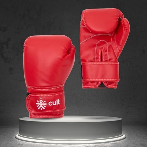 Cult Neo Boxing Gloves 14 OZ – Pro-Style Training Gloves for Sparring, Heavy Bag & Mitt Work – Premium PU Leather, Shock Absorbing Padding, Ergonomic Design with Wrist Support – Red