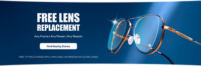 Free Lens Replacement - Any Frame | Any Power | Any Reason | Rs. 199 Fitting Chargers 