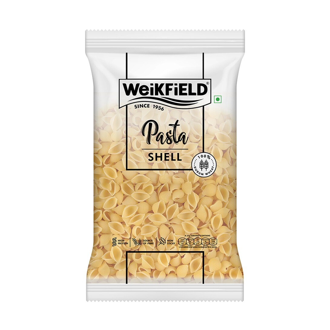 Weikfield Shell Pasta|Durum Wheat Semolina Healthy Pasta| Rich in Protein & Fibre