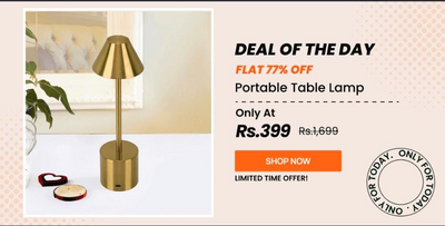 Deal of the Day: Table Lamp Portable Lamps for Bedroom (Only for today)