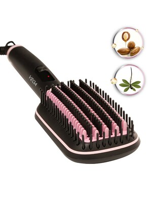 VEGA VHSB 07 LitStyle L2 Hair Straightener Brush Keratin Argan 