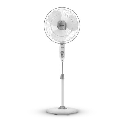 Havells Gatik Pro 400mm Pedestal Fan| 120 Ribs Guard for Safety| Smooth Oscillation | Grey