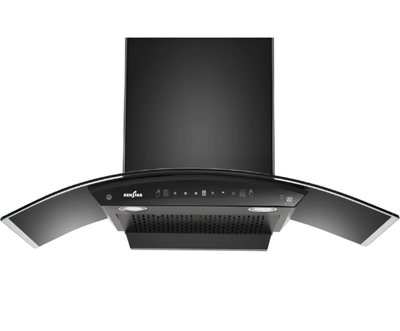 Kenstar VENTI PRO CURVE 90CM Auto Clean | Wall Mounted Black 1300 CMH Chimney