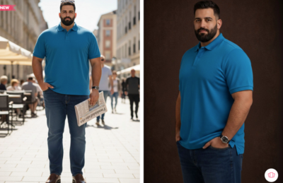  NEW Davno Men Polo Collar T-shirt