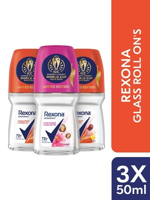 REXONA Women Pack Of 3 Long Lasting Deodorant Roll On 50ml Each 
