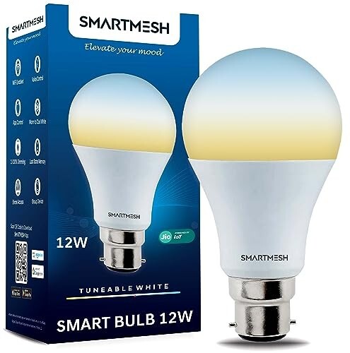 Smartmesh Wifi Cct Smart Bulb Powered By Jio Iot| 12 Watt (Pack Of 1) - B22D, Led