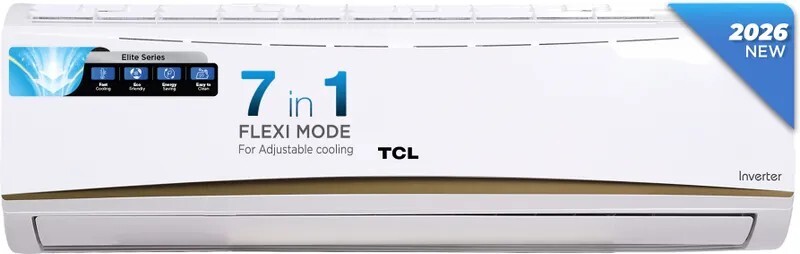 TCL 2026 Model 1.5 Ton 5 Star Split Inverter 7 Step Convertible with Powerful and Fast cooling, 4 Ways Swing, Blue Fin and Fungal Protection, Energy saving, Silent Operation AC (TAC-18CSD/EV5AM, White)