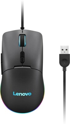 Lenovo M210 /Upto 8000 DPI, 7 Buttons, 80 gms, 3 Zone RGB Wired Wired Ambidextrous Optical Gaming Mouse