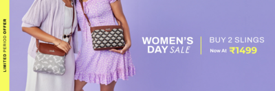 Zouk Women's Day Sale - Buy 2 Slings Now at Rs.1499