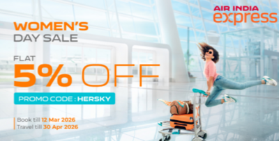 Air India Express Women's Day Offer - upto 50% Off