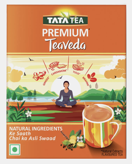 Minutes Tata Tea Premium Teaveda Tulsi, Cardamom, Ginger Black Tea Box 250g [location specific]