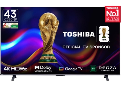 Toshiba 108 cm (43 inches) C350NP Series 4K Ultra HD Smart LED Google TV 43C350NP (Black)