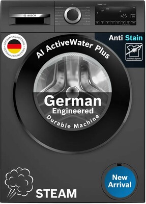 BOSCH 9 kg Fully Automatic Front Load with In-built Heater Grey (WGA1420TIN)