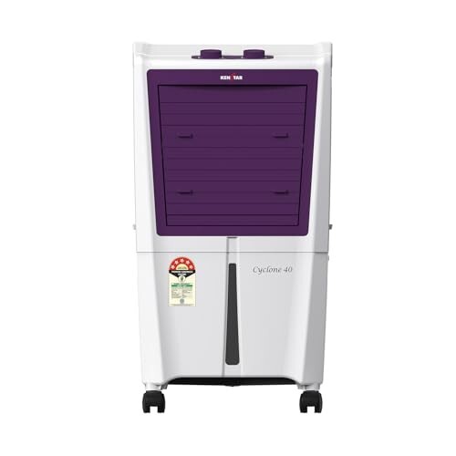 Kenstar CYCLONE HC 40L Personal Air Cooler|Honeycomb Pad | White & Purple