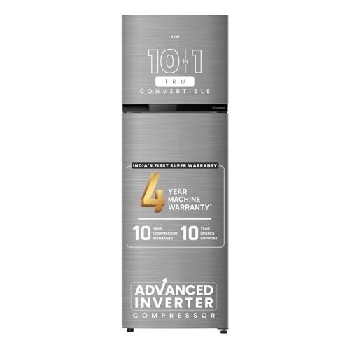 IFB 331L, 2 Star, Tru Convertible 10-in-1, Advanced Inverter Compressor, Frost Free Double Door Refrigerator, 4-Year Machine Warranty (IFBFF-3832DBSET, Brush Grey)