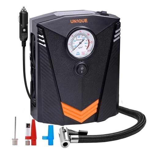 UN1QUE Tyre Inflator for Car, 150PSI Car Air Pump, 12V DC Portable Air Compressor