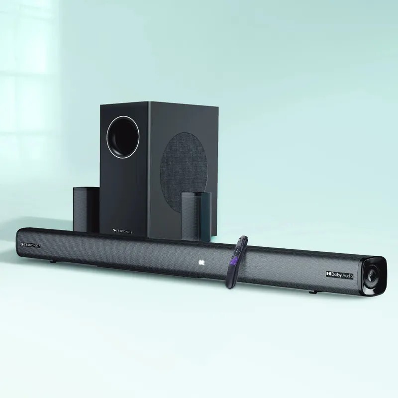 ZEBRONICS Juke Bar 9451 (SBSPK C8) Dolby Audio Wireless Subwoofer & Dual Satellite 600 W Bluetooth Soundbar (Black, 5.1 Channel)