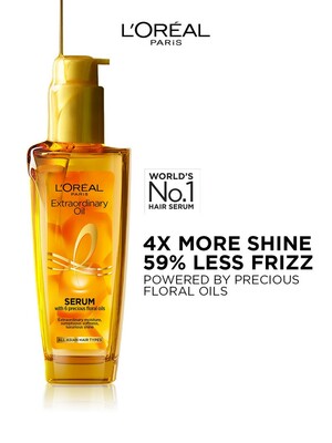 LOreal Paris Extraordinary Oil Anti Frizz Serum With Heat Protection 100 Ml - Hair Serum 