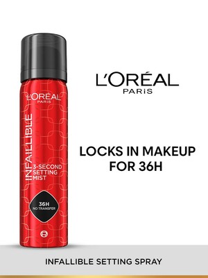 LOreal Paris Infallible 3 Second Transfer Proof Setting Mist Quick Drying - Setting Spray 