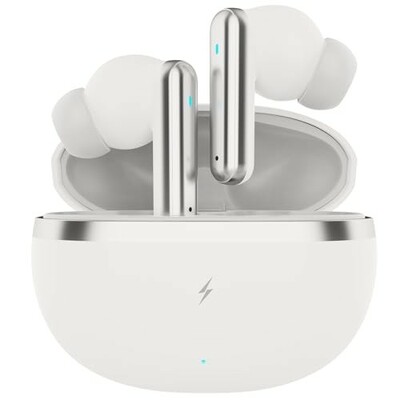 Fire-Boltt Newly Launched Aero Luxe TWS Earbuds with Custom EQ, Bluetooth 5.4 Wireless Earphones, 50H Playtime, Fast Charging Case, 50ms Low-Latency Gaming & Touch Controls Polar White