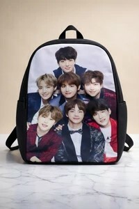 Fashionlife Stylish BTS Printed School/College Backpack for Girls & Boys With Black Base 21 L Backpack Black - Price in India | Flipkart.com
