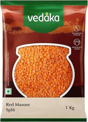 [Amazon Fresh] Vedaka Popular Red Masoor Dal Split, 1kg