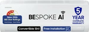 Samsung Bespoke AI 2026 Model 1.5 ton 3 Star Split Inverter with Wi-fi Energy Saving, Voice Control, Powerful Cooling, Copper, 4 Way swing, 5 Step Convertible AC 