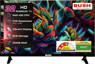 Bush 80 cm (32 inch) HD Ready LED Smart Android Based TV (BH32S YPRO)