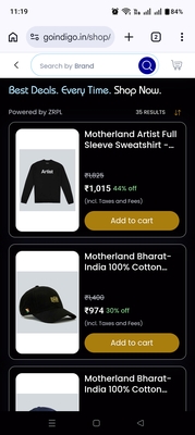 Up to 40% off on motherland clothing