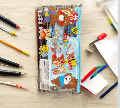 Bazaar : Kids School Complete 7-Piece Stationery Set(Pack of 2) 