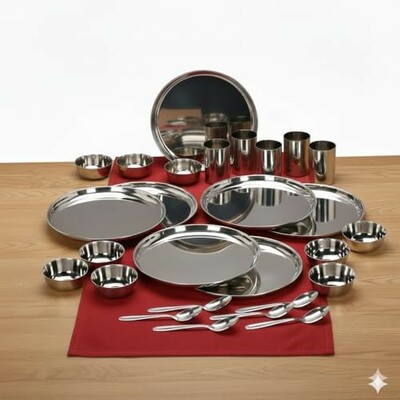 36 Pieces Stainless Steel Dinnerware/Dinner Set (50% discount coupon)