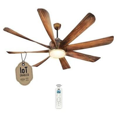 KUHL Platin D8 1200mm Stylish Power Saving BLDC Ceiling Fan with Remote | Teak