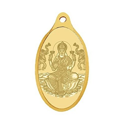 WHP Jewellers 24kt (999) 2 gram Goddess Lakshmi Yellow Gold Lakshmi Pendant