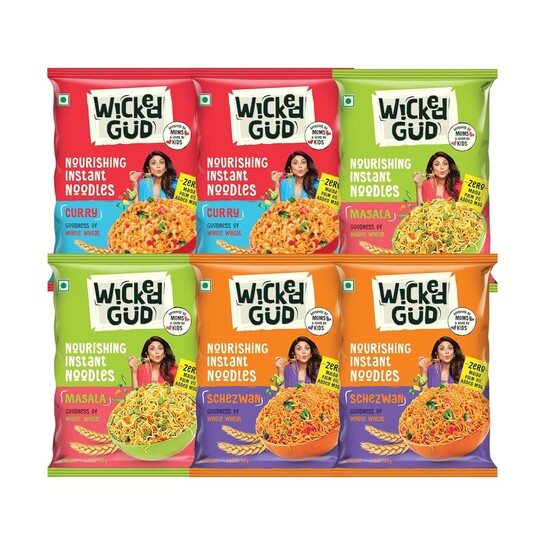 WickedGud Nourishing Instant Noodles Range, Pack of (69 gm x 6) 