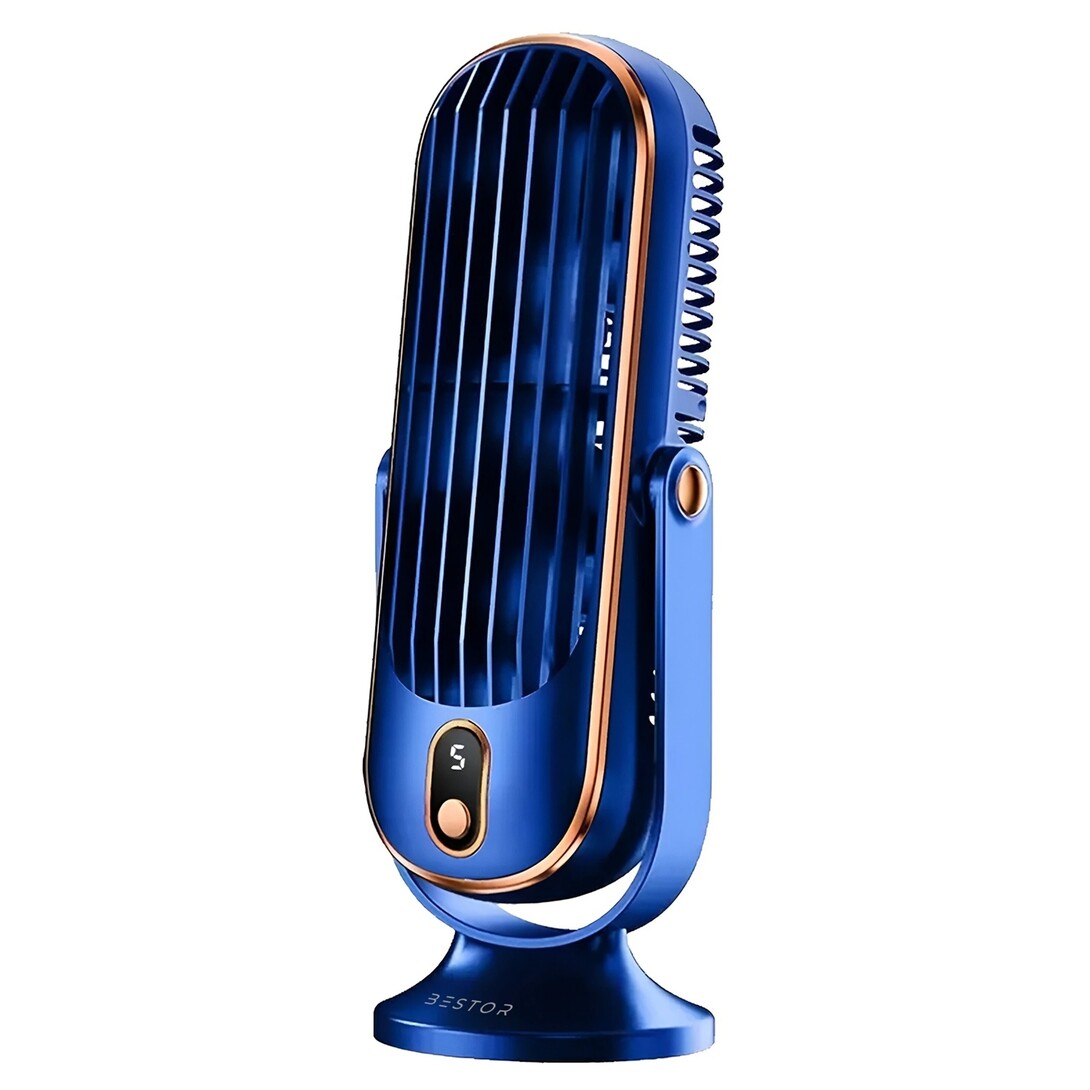 zepto : Bestor Portable USB Portable Fan 5-Speed,LED Display, Adjustable Tilt & Speed Compact, Blue