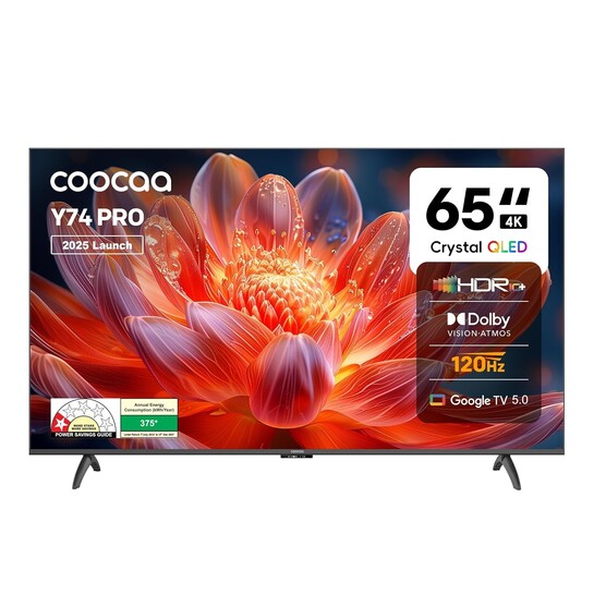 coocaa 164 cm (65 inch) Frameless QLED Ultra Smart Google TV 65Y74 Pro