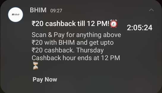 BHIM Thursday Cashback: Get Up to ₹20 on ₹20+ Payment