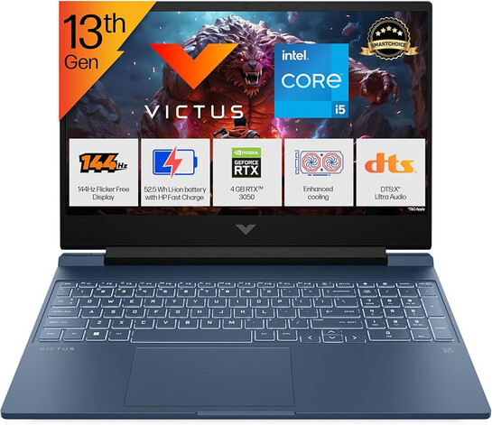 HP Smartchoice Victus, 13th Gen Intel Core i5-13420H, 4GB RTX 3050, 16GB DDR4 Laptop