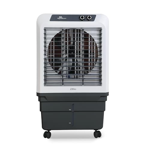 RR Signature Zello HC 90 LTR | Desert Air Cooler with High Air Delivery | Honeycomb Pads | 4-Way Air Deflection | Vertical Auto Swing | Castor Wheels | Inverter Compatibility | 1 Year Warranty by RR