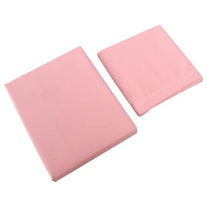 Happy Living Pink Solid Double Bedsheet 120 